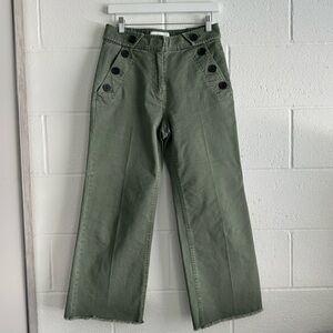 Derek Lam 10 Crosby Cotton Sailor Pants, Size 4